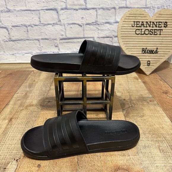 ADILETTE COMFORT SLIDES black main image 9
